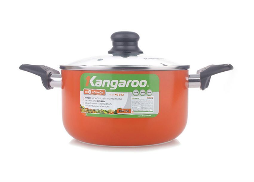 Bộ nồi 3 chiếc nhôm đáy từ Kangaroo KG932