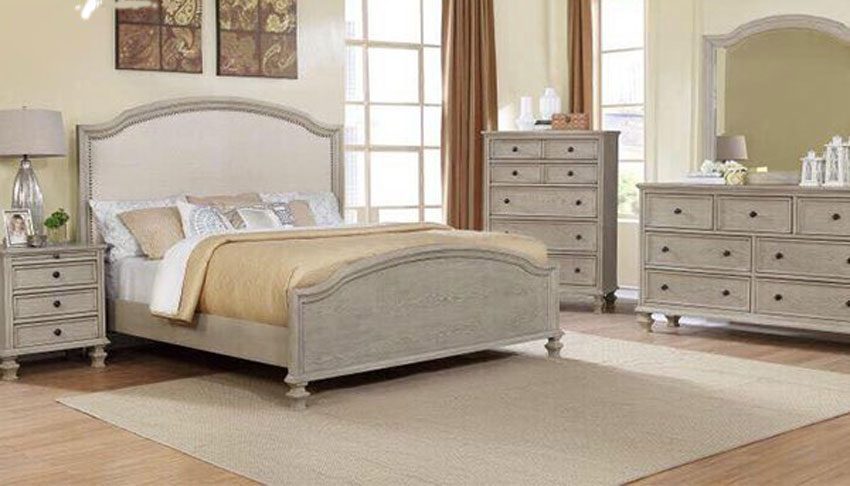 Bộ phòng ngủ gỗ cherry xuất đi Ý màu trắng - Hàng chính hãng