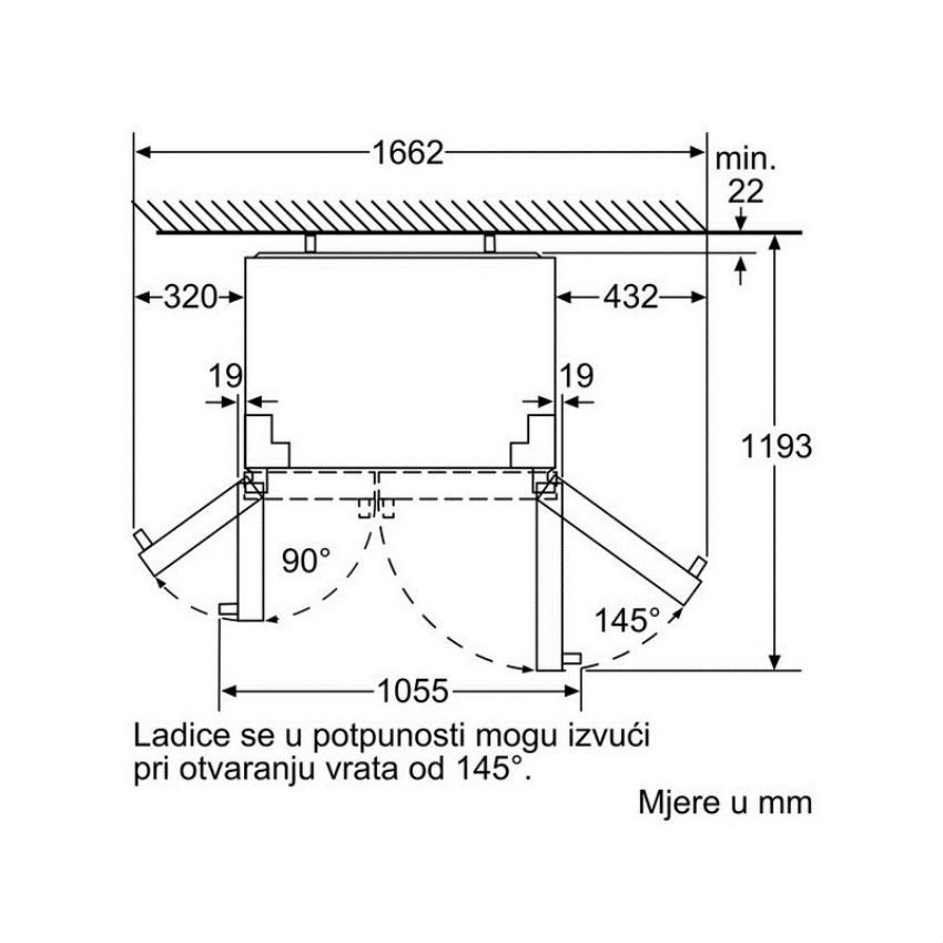 Tủ Lạnh Side By Side Bosch KAD90VI20 - Hàng chính hãng