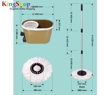 Bộ lau nhà 360 độ Kangaroo KG91 - Hàng chính hãng