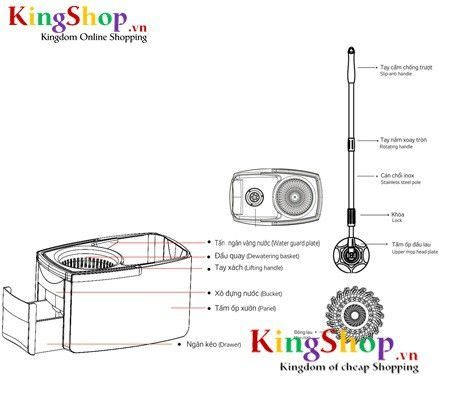 Bộ lau nhà 360 độ Kangaroo KG99G - Hàng chính hãng