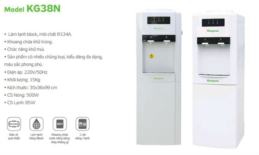 Cây Nước Nóng Lạnh Kangaroo KG38N - Hàng chính hãng