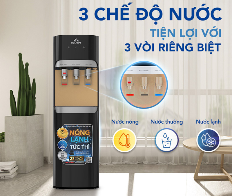 Cây nước nóng lạnh hút bình Hòa Phát HHC388 - Hàng chính hãng