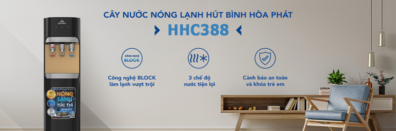 Cây nước nóng lạnh hút bình Hòa Phát HHC388 - Hàng chính hãng