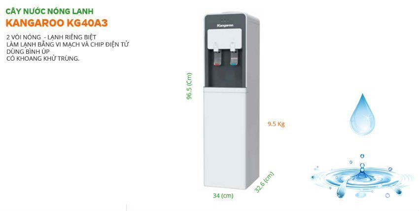 Cây nước nóng lạnh Kangaroo KG40A3 - Hàng chính hãng