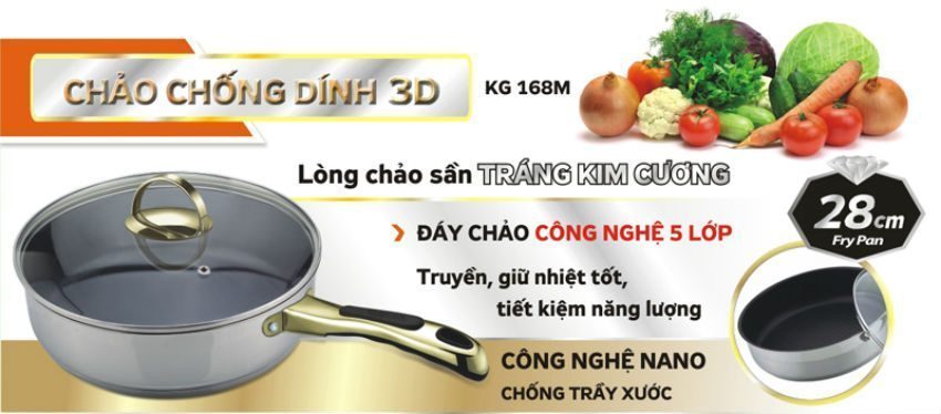 Chảo chống dính Kangaroo KG168M - Hàng chính hãng