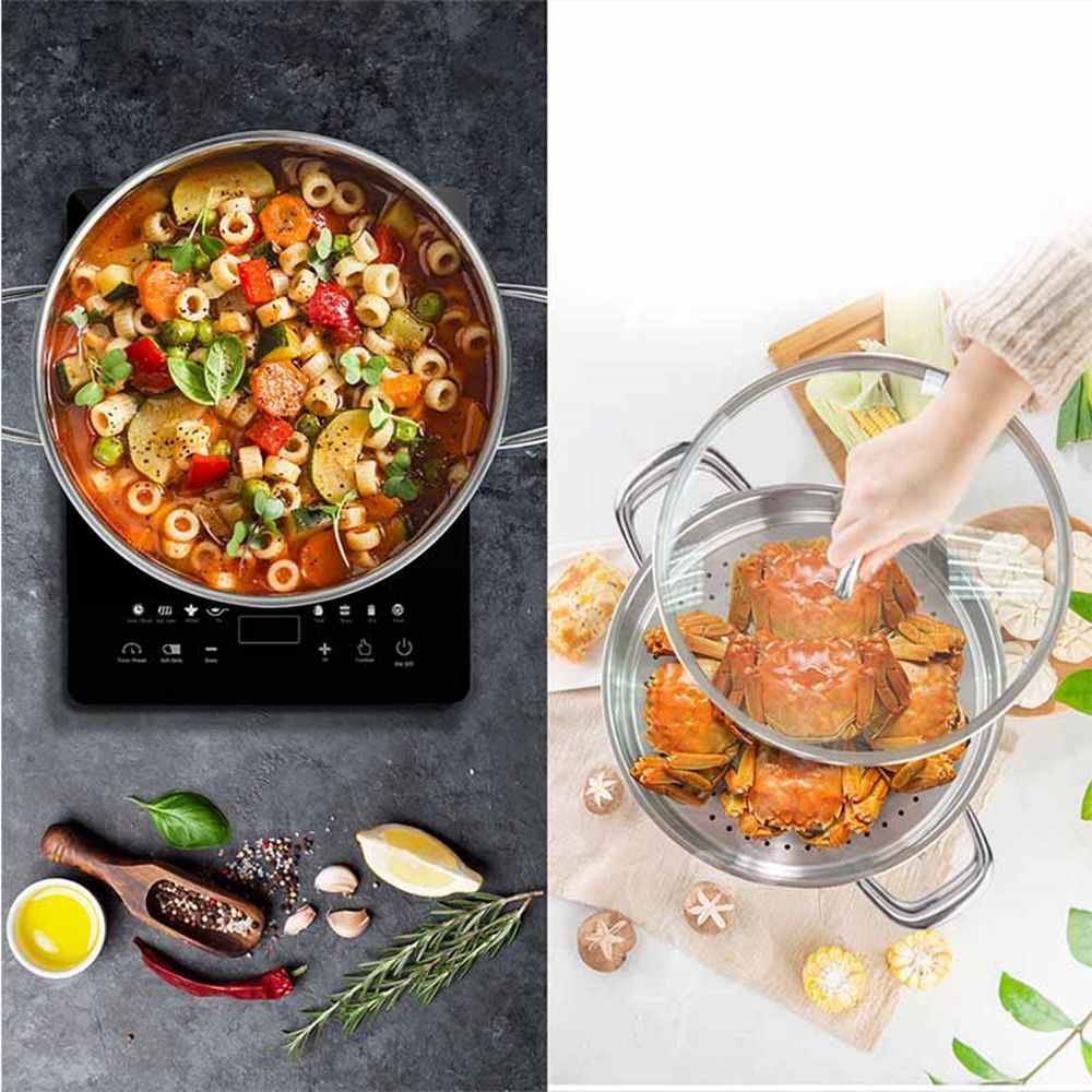 Chảo hấp đa năng inox liền khối Elmich Trimax CZ EL-3832 size 28cm - Hàng chính hãng