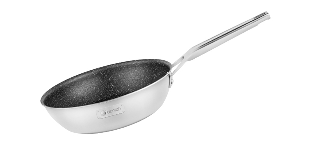 Chảo chống dính inox liền khối Elmich Trimax CZ EL-3837 size 26cm - Hàng chính hãng