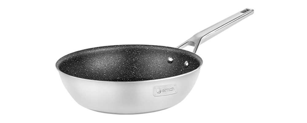 Chảo chống dính inox liền khối Elmich Trimax CZ EL-3837 size 26cm - Hàng chính hãng