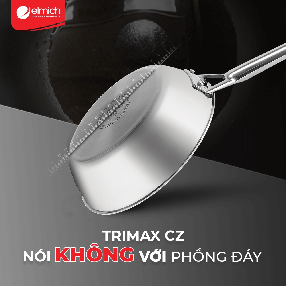 Chảo chống dính inox liền khối Elmich Trimax CZ EL-3835 size 20cm - Hàng chính hãng