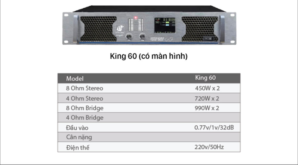 Cục đẩy công suất CAF KING 60 - Hàng chính hãng