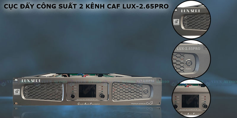 Cục đẩy công suất 2 kênh CAF LUX-2.65 - Hàng chính hãng