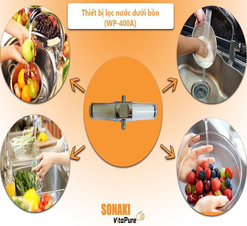 Thiết bị lọc nước dưới bồn Sonaki WP 400A - Hàng chính hãng