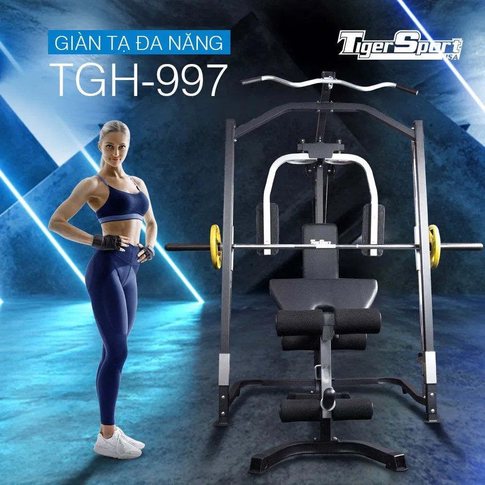 Ghế đẩy tạ đa năng Tiger Sport TGH-997 - Hàng chính hãng
