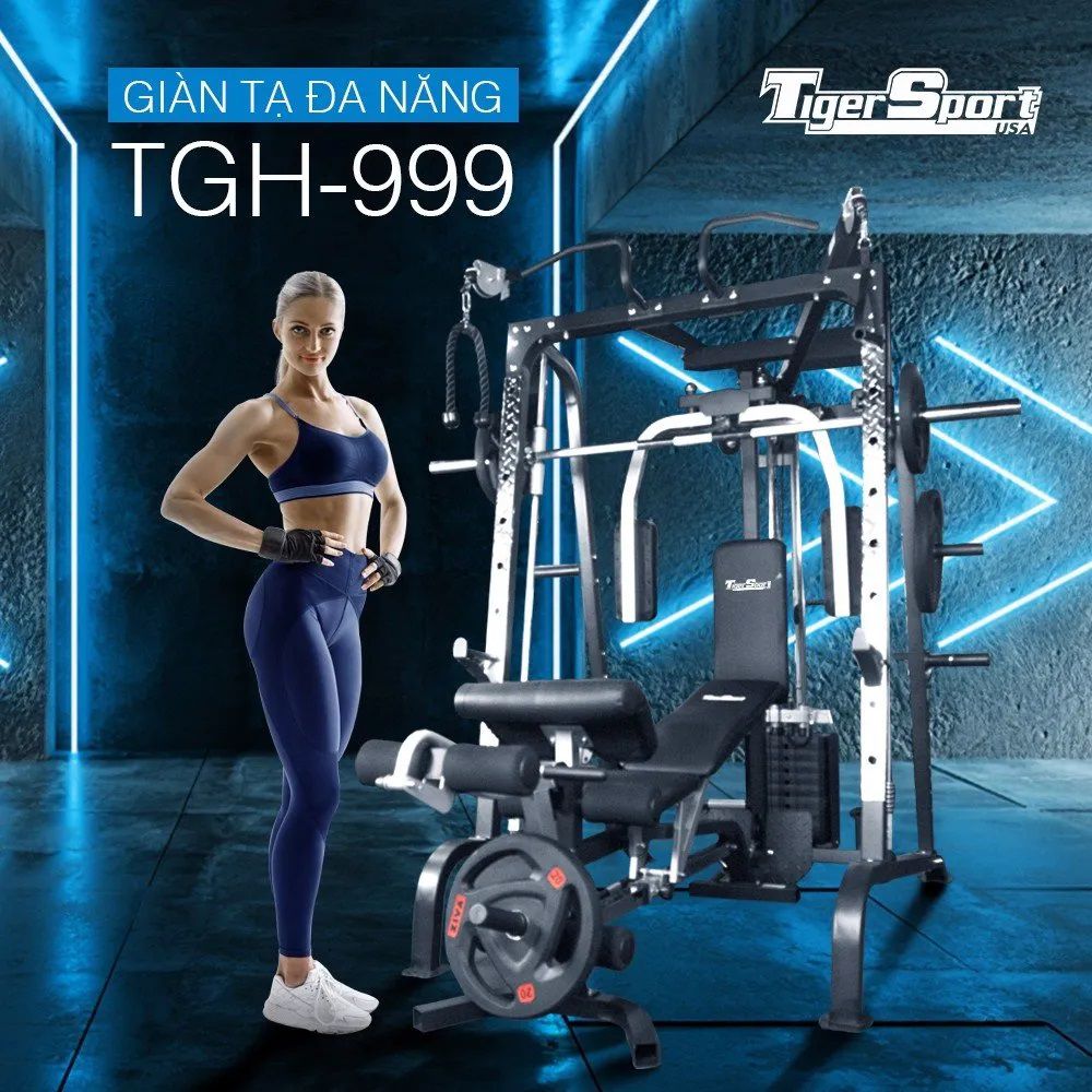 Ghế đẩy tạ đa năng Tiger Sport TGH-999 - Hàng chính hãng