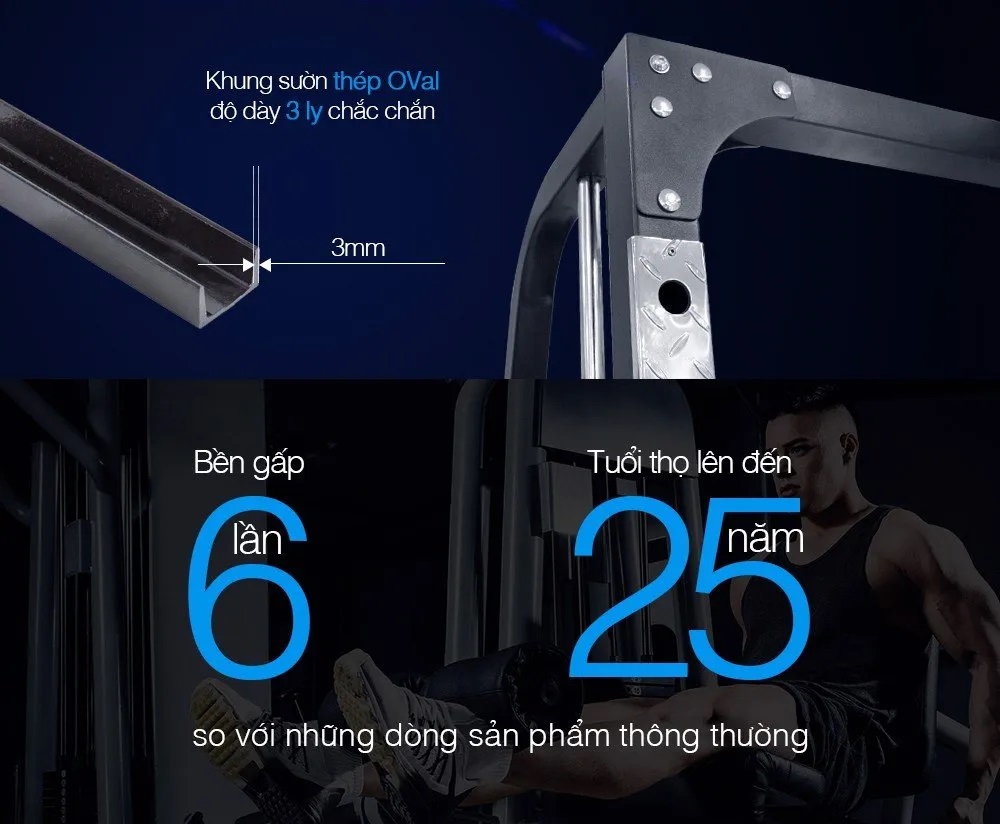 Ghế đẩy tạ đa năng Tiger Sport TGH-999 - Hàng chính hãng