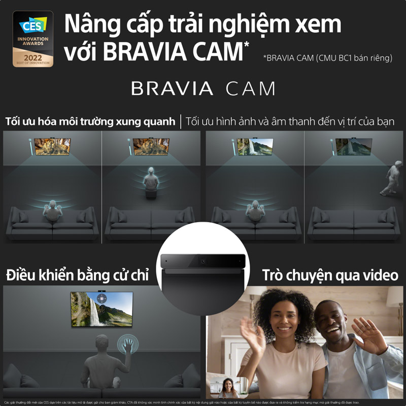 Hỗ trợ gọi video trên màn hình tivi khi gắn thêm Bravia CAM