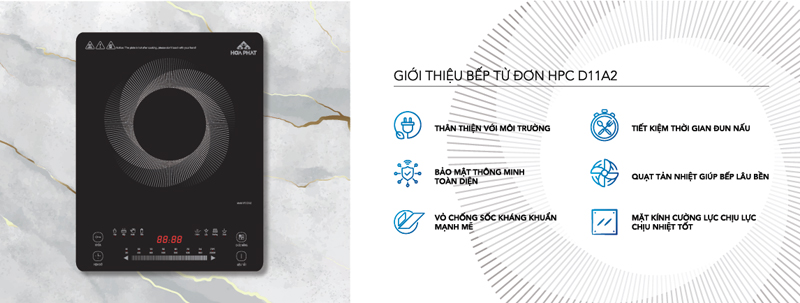 Bếp điện từ đơn Hòa Phát HPC D11A2 - Hàng chính hãng