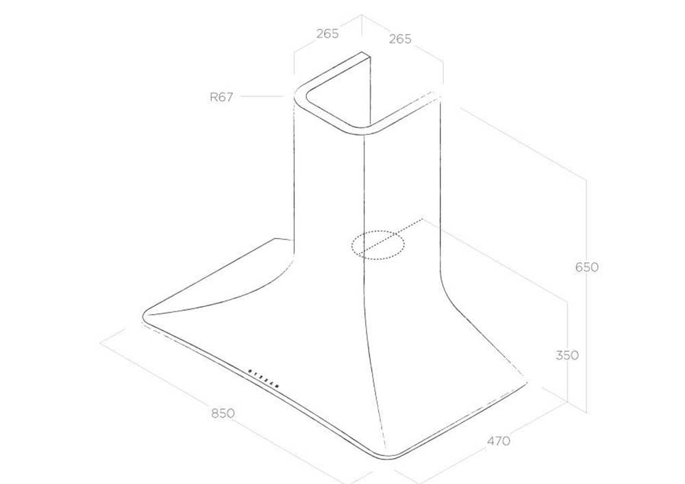 Máy hút mùi áp tường Elica SWEET UMBER F/85 - Hàng chính hãng