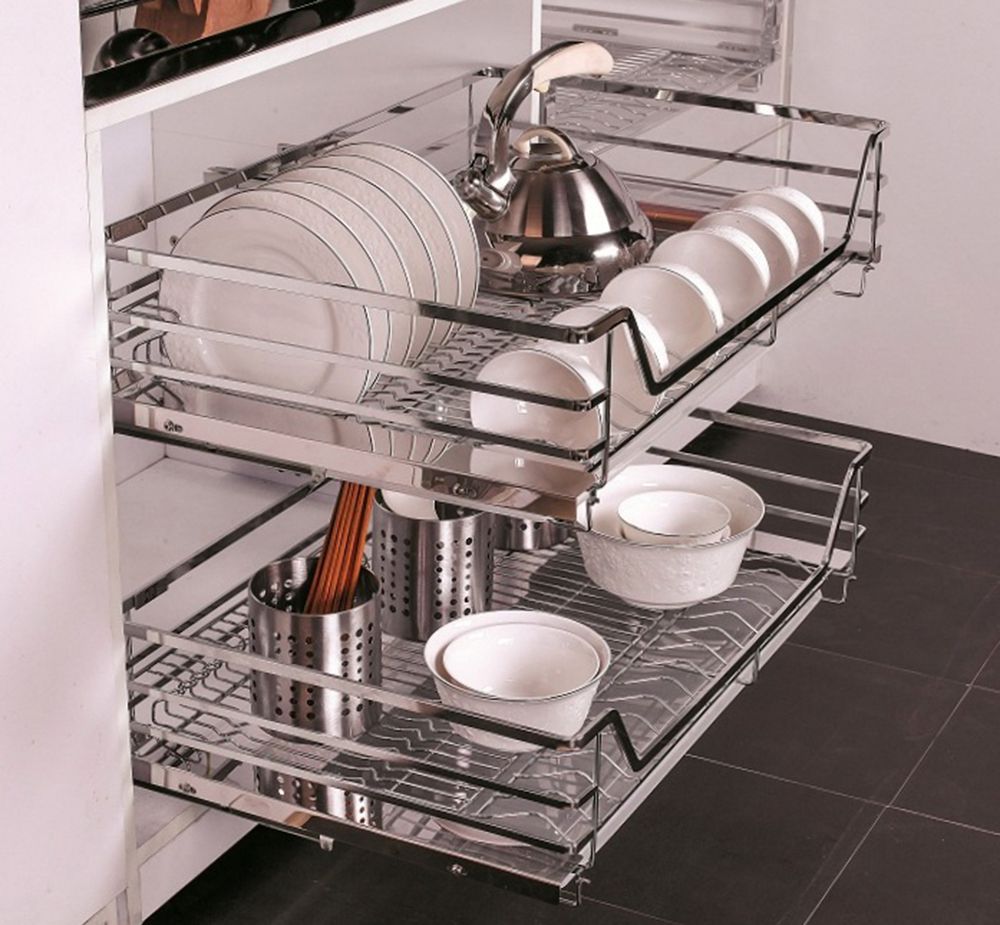 Kệ xoong nồi nan dẹt inox âm tủ Gerari DOS1.750B - Hàng chính hãng