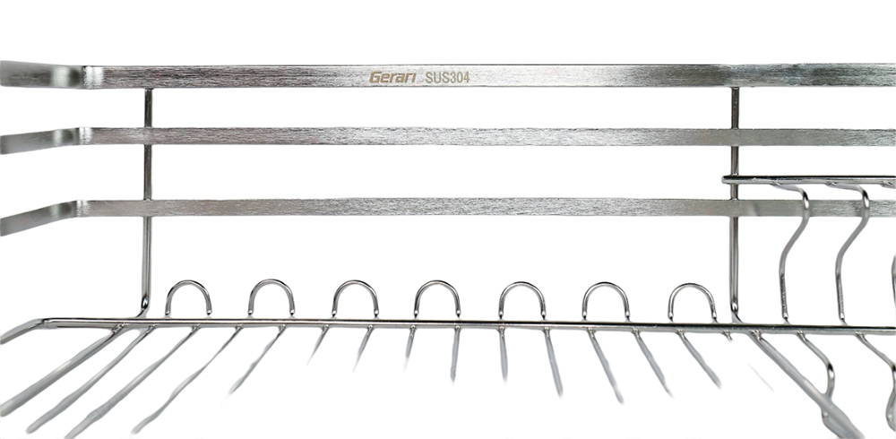 Kệ bát đĩa nan dẹt inox Gerari GBA2.800 - Hàng chính hãng