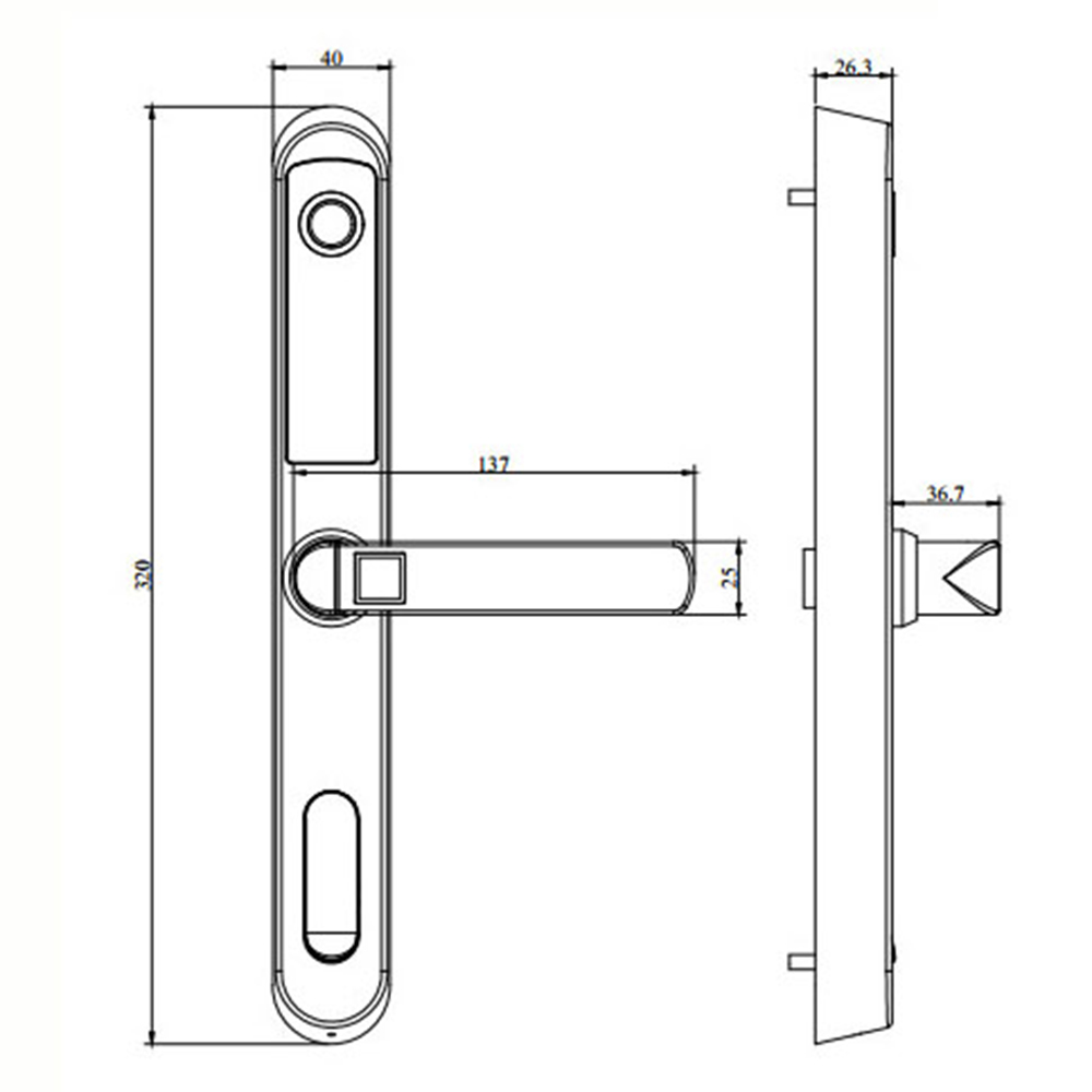 Khóa cửa thông minh Demax SL101 BL - APP WIFI - Hàng chính hãng