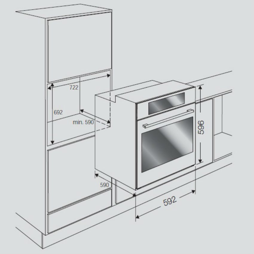 kích thước Lò nướng fagor SO-758X