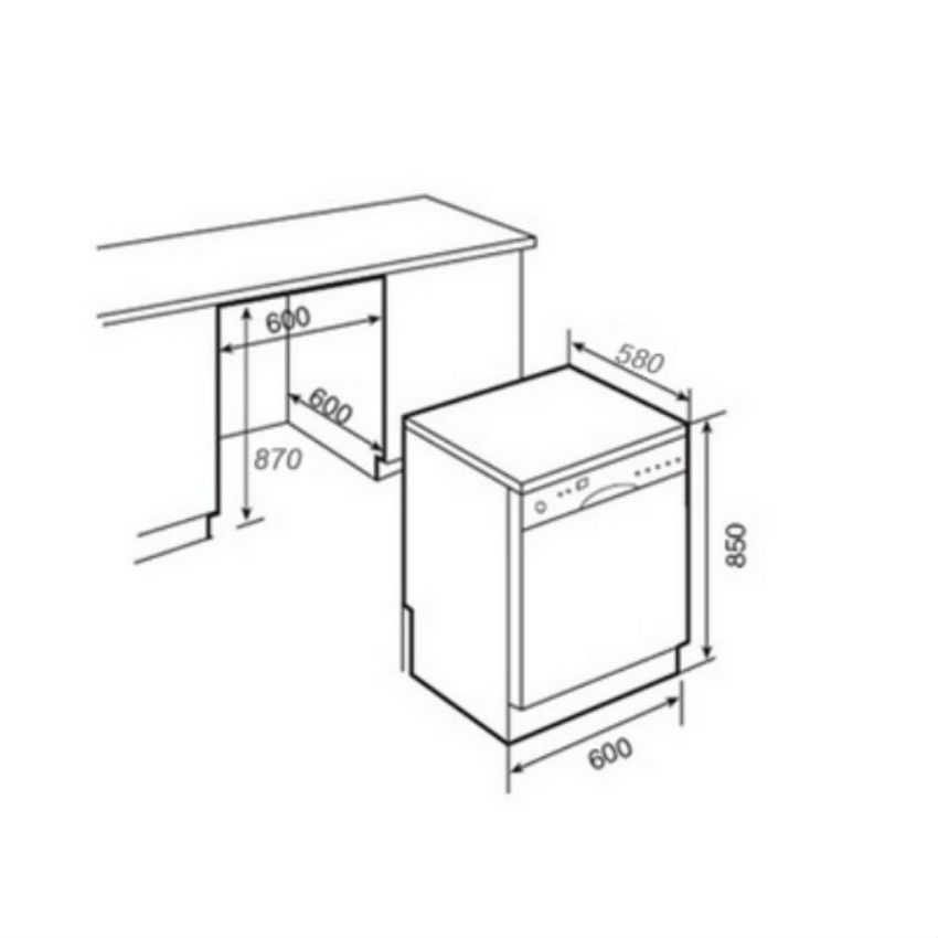 Máy rửa bát độc lập Brandt DFH13117X - Hàng chính hãng