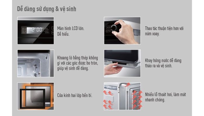 Lò hấp nướng đối lưu Panasonic NU-SC100WYUE - Hàng chính hãng