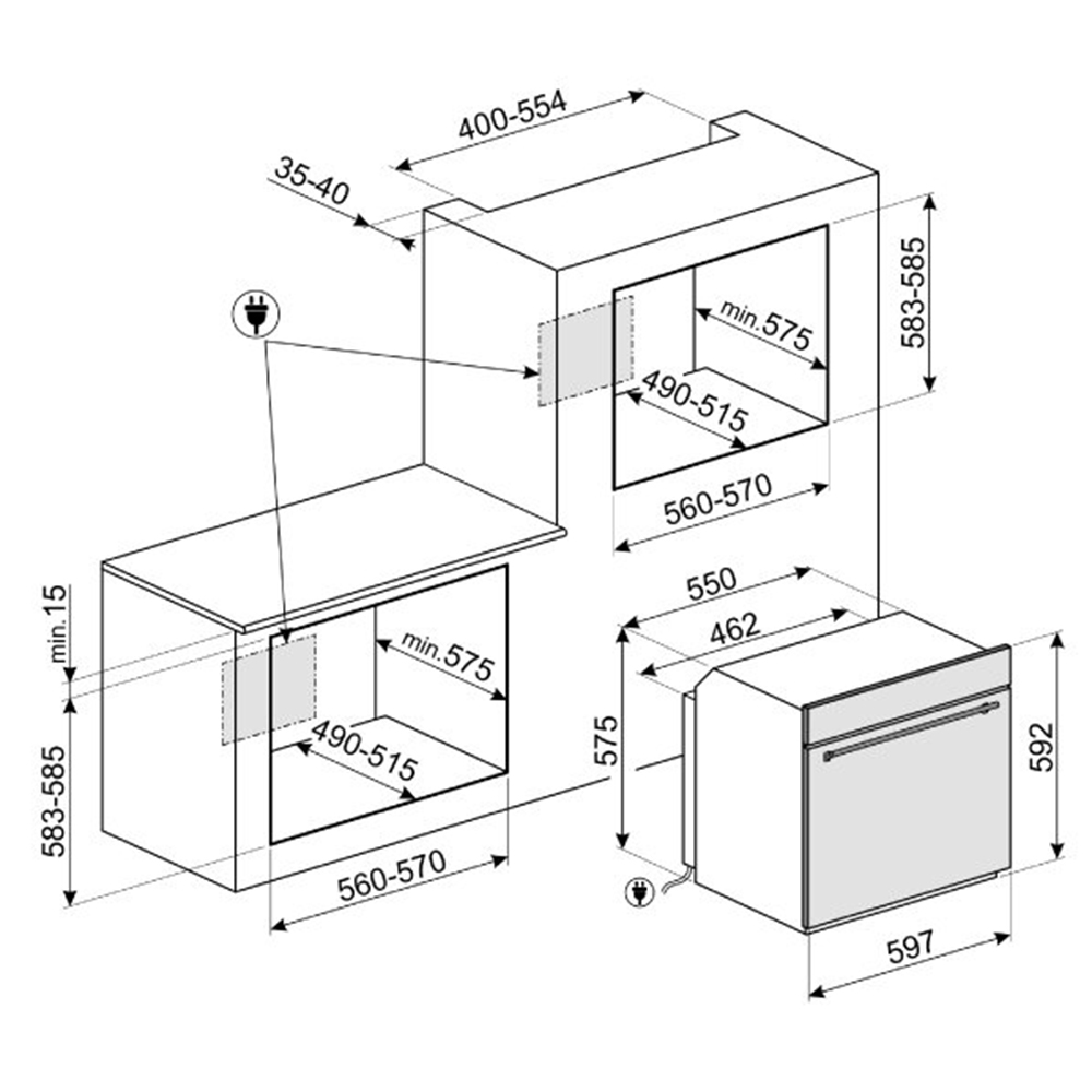 Lò nướng âm tủ SMEG SF6381X 536.64.753 - Hàng chính hãng