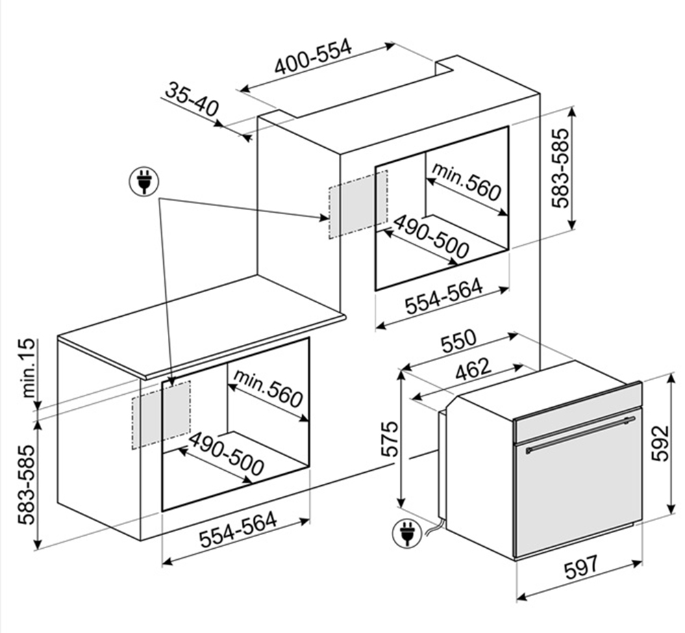 Lò nướng âm tủ SMEG SF6301TVX 536.64.773 - Hàng chính hãng