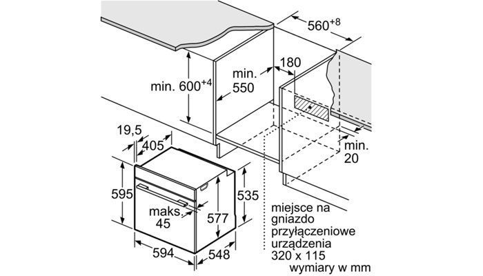 Lò Nướng âm tủ Bosch HBG655BS1 - Hàng chính hãng