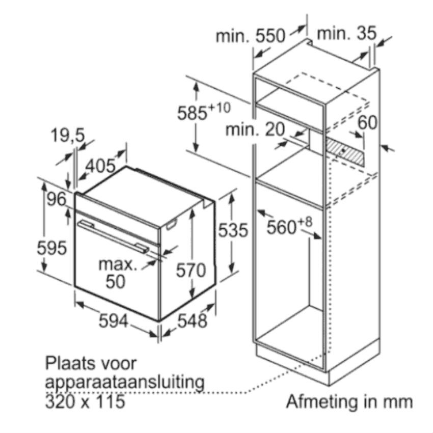 Lò nướng âm tủ Bosch HBA534BS0A - Hàng chính hãng