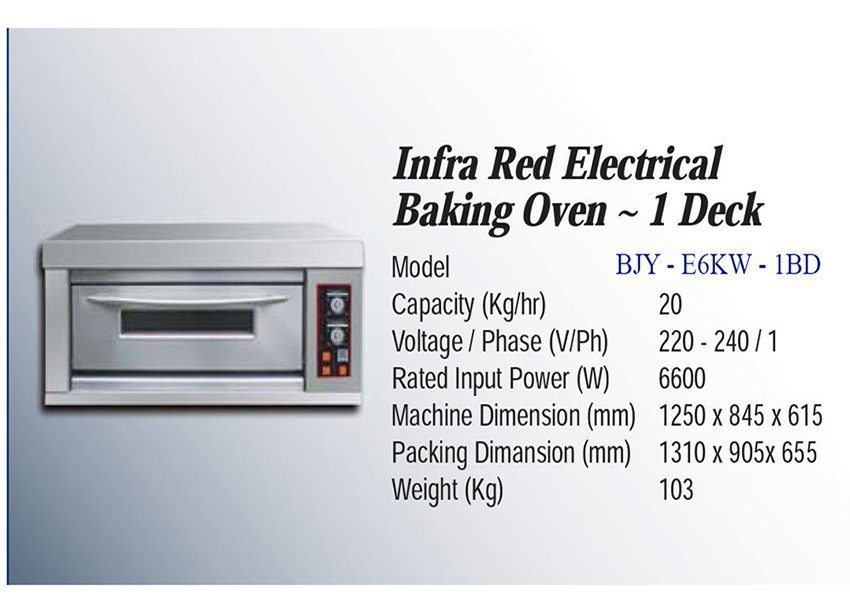 Lò nướng điện 1 tầng 2 khay Berjaya BJY-E6KW-1BD 