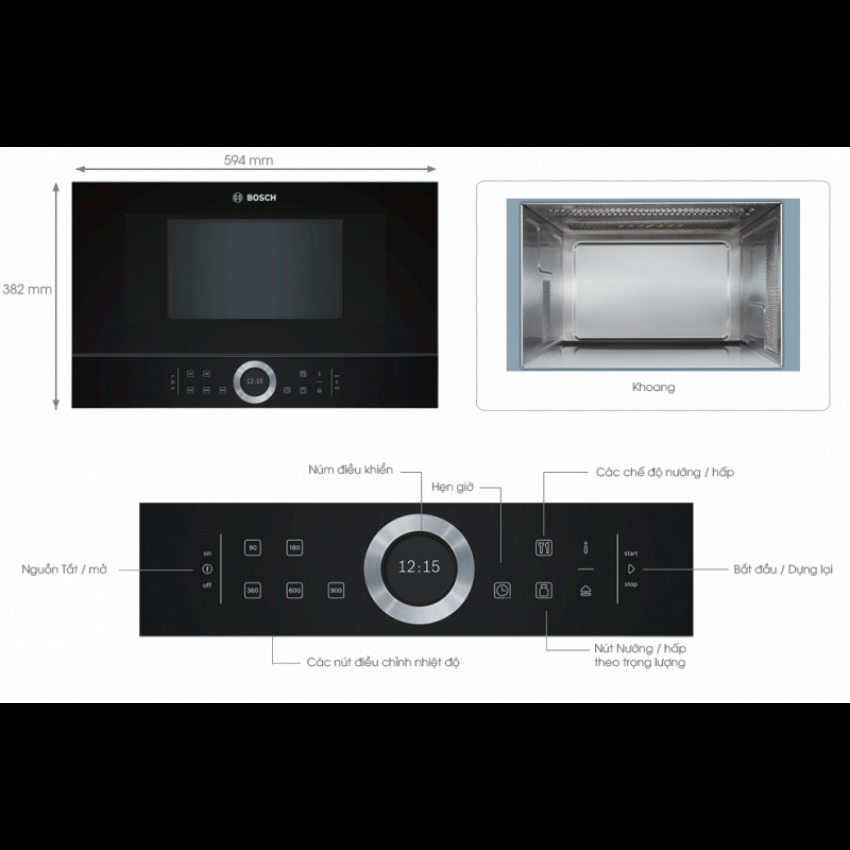 Lò Vi Sóng Bosch BFL634GB1 - Hàng chính hãng
