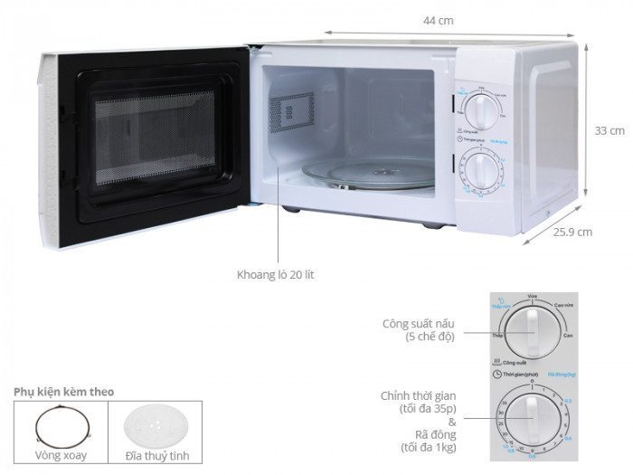 Lò vi sóng midea MMO-20KE1 - Hàng chính hãng