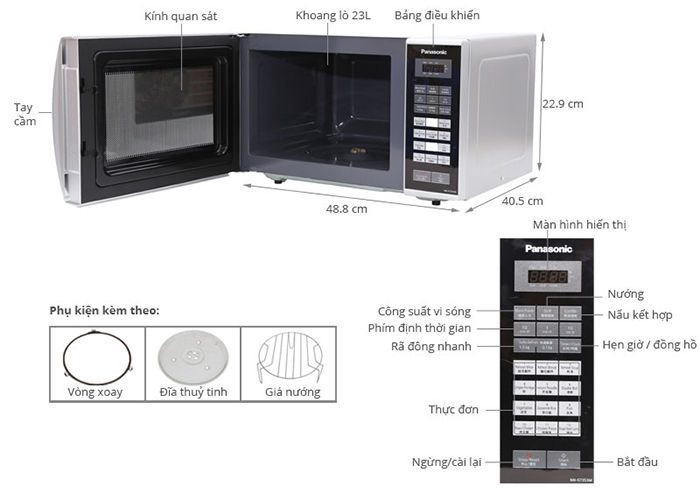Lò vi sóng Panasonic NN-GT353M - Hàng chính hãng
