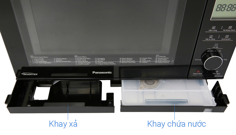 Khay xả và khay hứng nước của lò vi sóng Panasonic NN-DS59NBYUE 