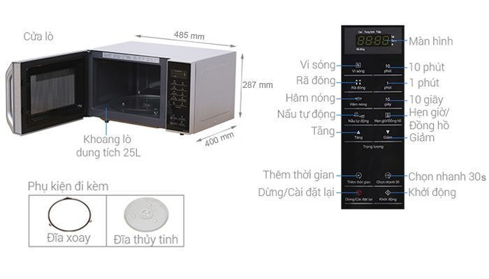 Lò vi sóng Panasonic NN-ST34HMYUE - Hàng chính hãng