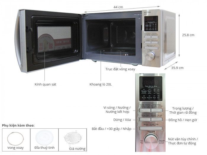 Lò nướng Sharp R-G620VN (ST) - Hàng chính hãng