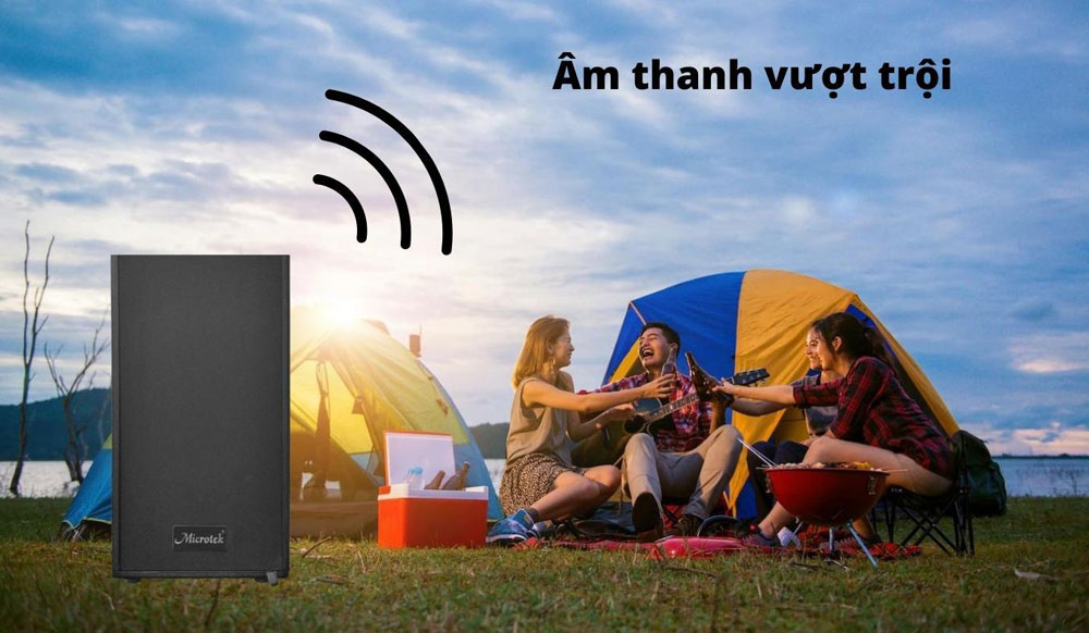 Loa karaoke di động Microtek MTK F-300 - Hàng chính hãng
