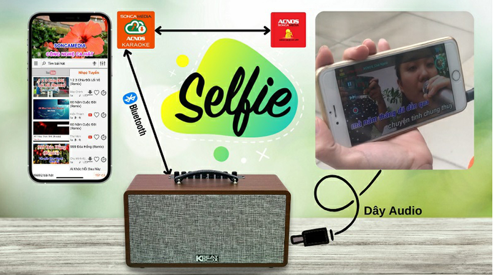 Loa Karaoke di động Acnos CS390 - Hàng chính hãng