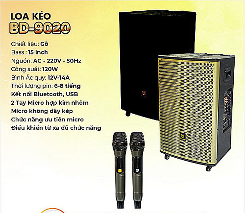 Thông số của loa kéo bestsound bd-9020