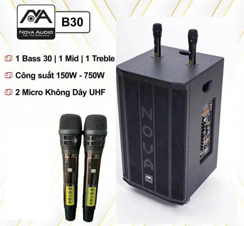 Loa kéo di động 3 tấc Nova B30 - Hàng chính hãng