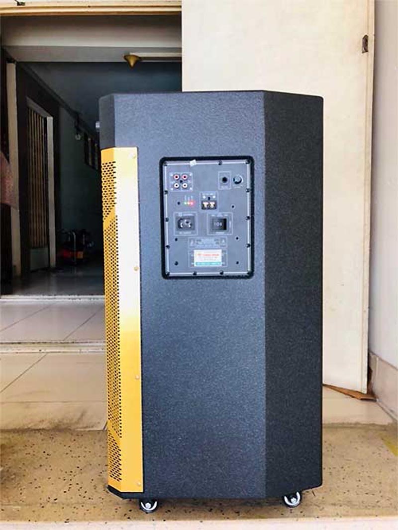 Cổng kết nối nằm bên thân loa cho bạn dễ dàng lựa chọn