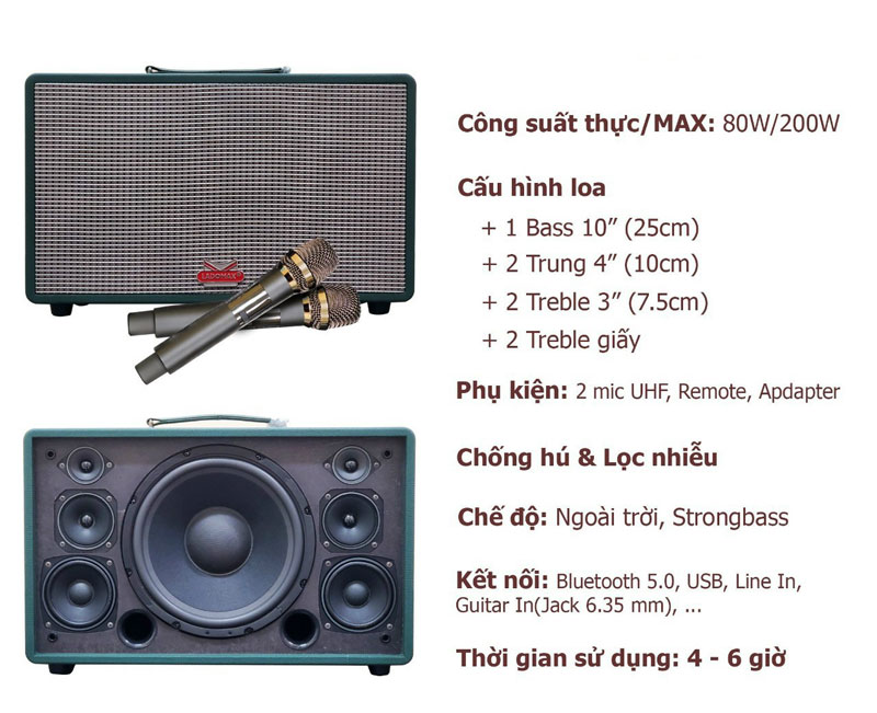 Loa xách tay Ladomax T-125 - Hàng chính hãng