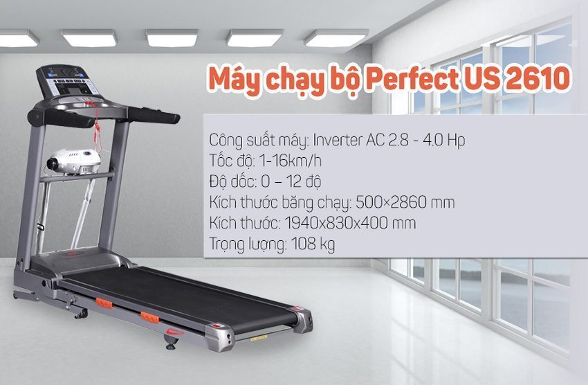 Máy chạy bộ Perfect US 2610 INVERTER