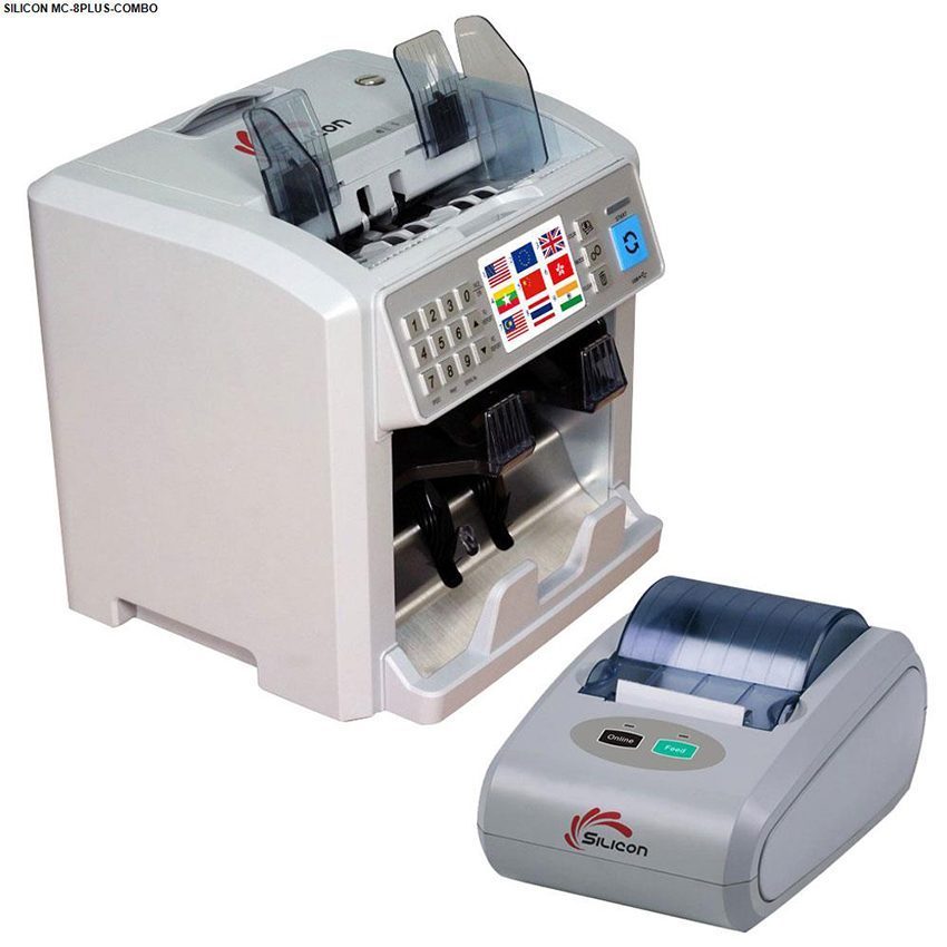 Máy đếm tiền Silicon MC-8PLUS (Combo) - Hàng chính hãng