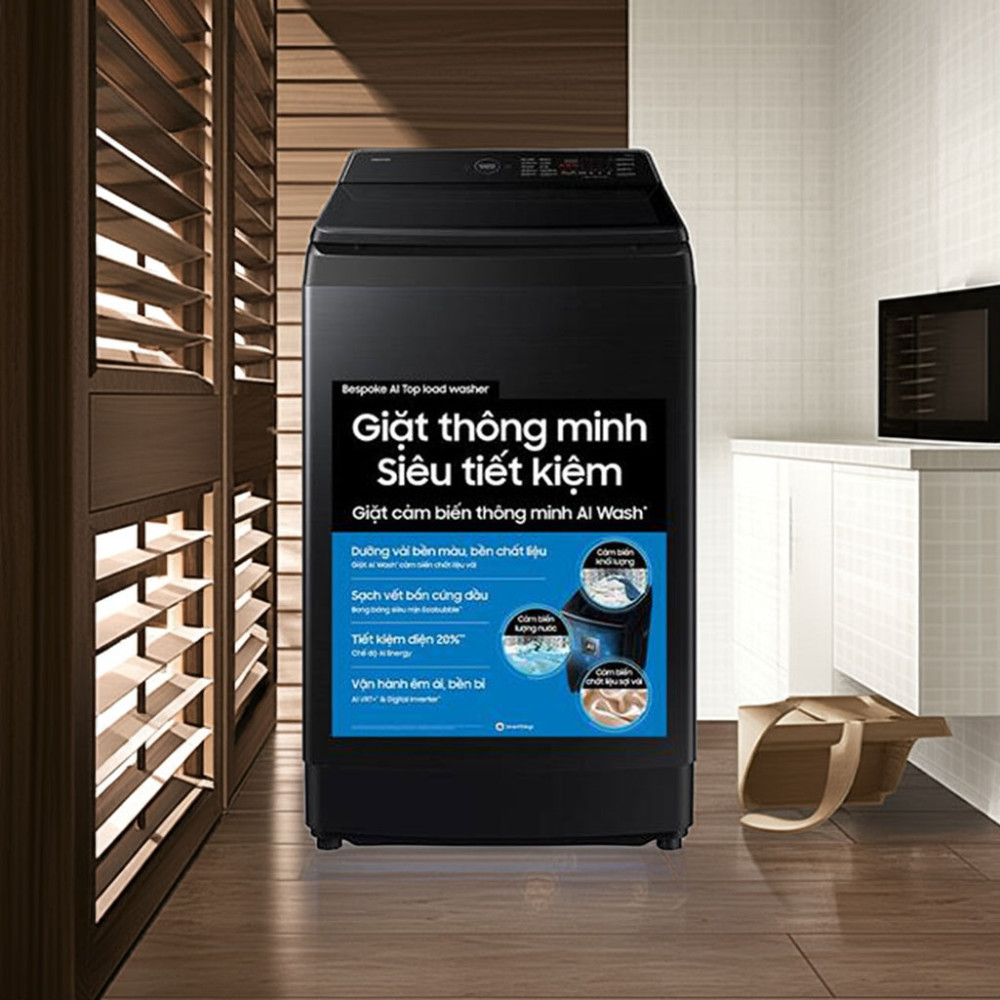 Máy giặt Bespoke Samsung Ecobubble Inverter 13Kg WA80F13S5BSV - Hàng chính hãng