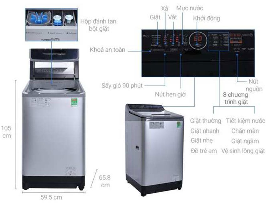 Máy giặt Panasonic NA-F90X5LRV 